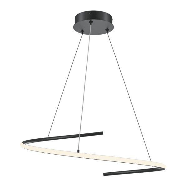 Lampa wisząca nowoczesna CURVE MOD242PL-L33BK, czarno-biała, LED 31 W CCT 3000/4000 K – Maytoni