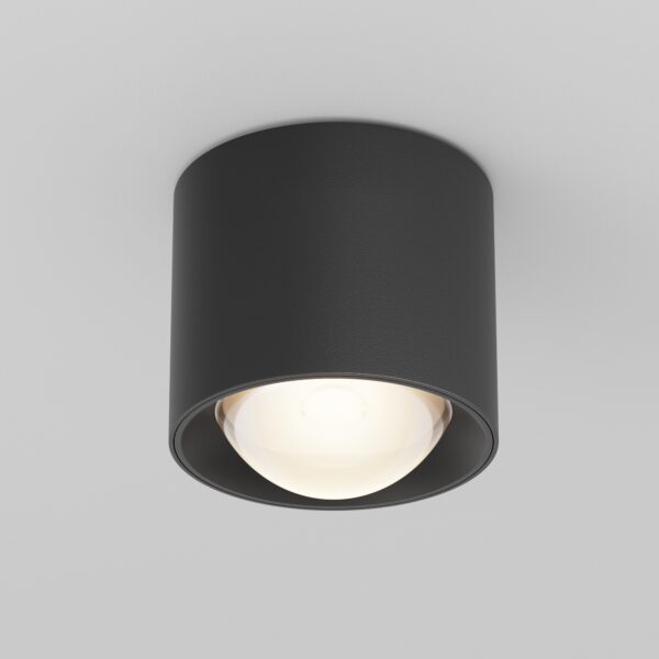Oprawa sufitowa natynkowa LENS C217CL-15W3K-B, czarna, LED 15 W 3000 K IP44 – Maytoni