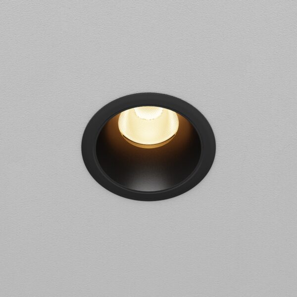 Oprawa sufitowa wpuszczana DIP DL115-10W-2.7K-B, czarna, LED 10 W 2700 K – Maytoni
