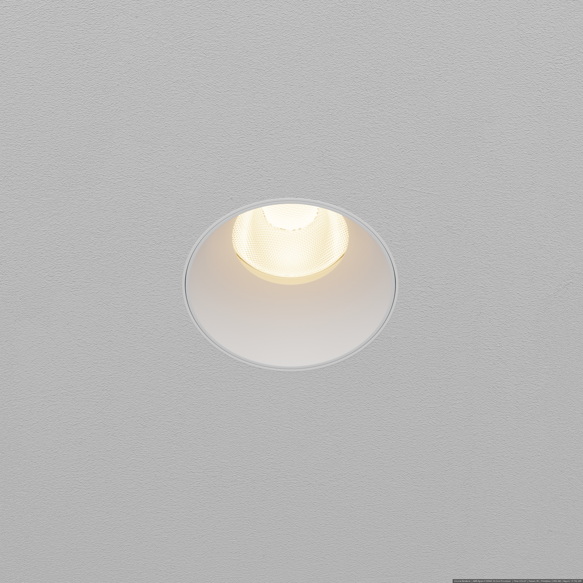 Oprawa sufitowa wpuszczana DIP DL119-10W-3K-TRS-W, biała, LED 10 W 3000 K – Maytoni