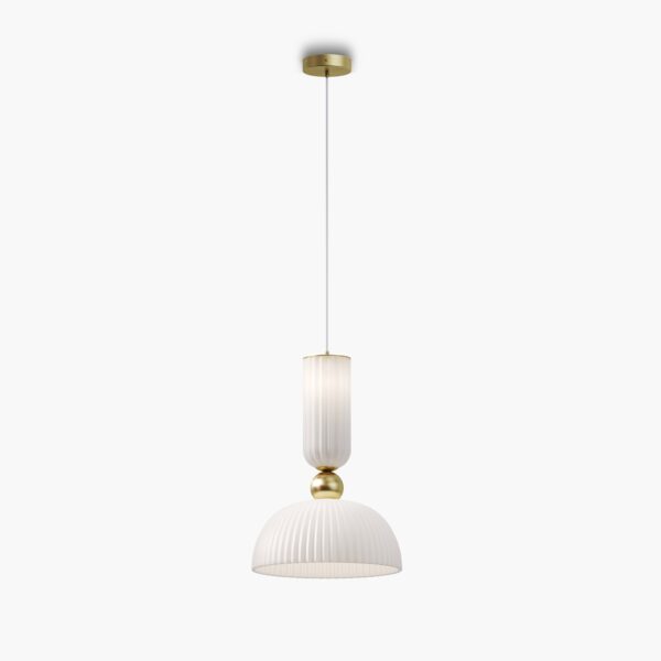 Lampa wisząca nowoczesna ANTIC MOD302PL-01W1, złoto-biała, LED 5 W + E27 – Maytoni