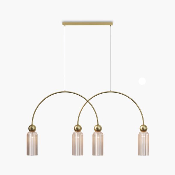 Lampa wisząca nowoczesna ANTIC MOD302PL-04CG, złota / koniakowa, 4×E14 – Maytoni