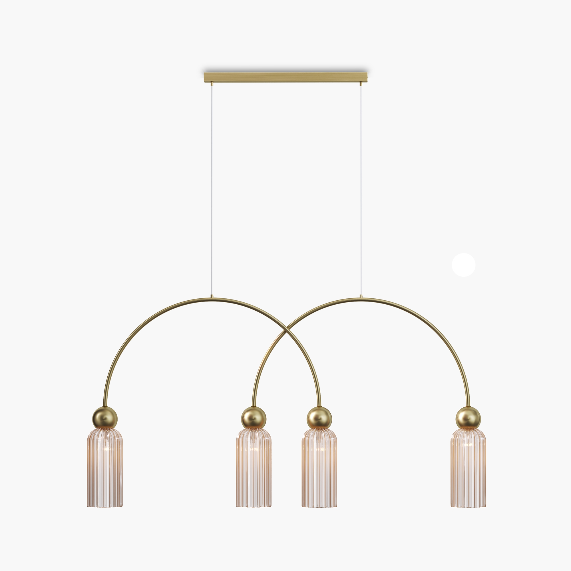 Lampa wisząca nowoczesna ANTIC MOD302PL-04CG, złota / koniakowa, 4×E14 – Maytoni