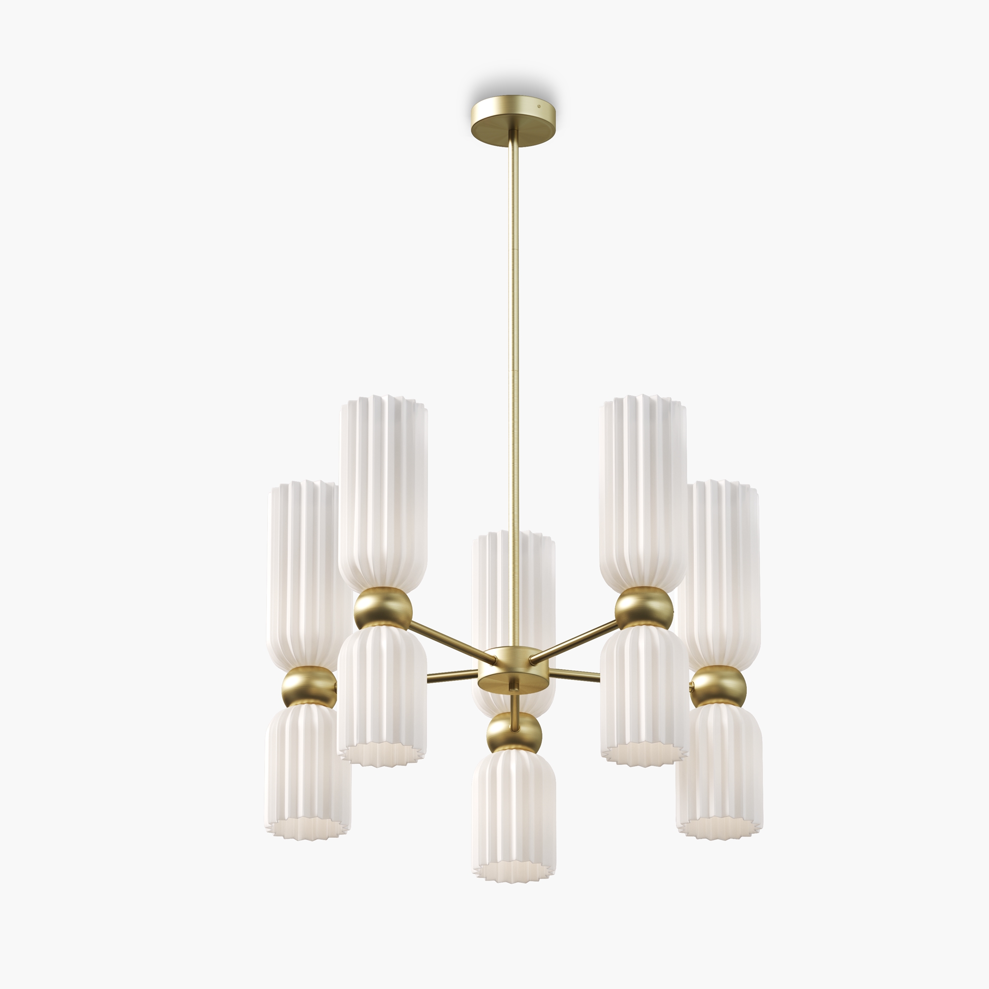 Lampa wisząca nowoczesna ANTIC MOD302PL-10W, złoto-biała, 10×E14 – Maytoni