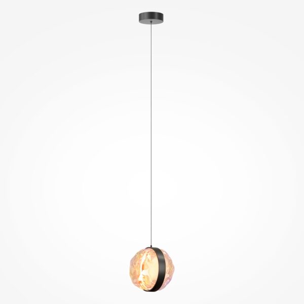 Lampa wisząca nowoczesna MISTERIO MOD379PL-L6B2.7K, czarno-wielokolorowa, LED 6 W 2700 K – Maytoni