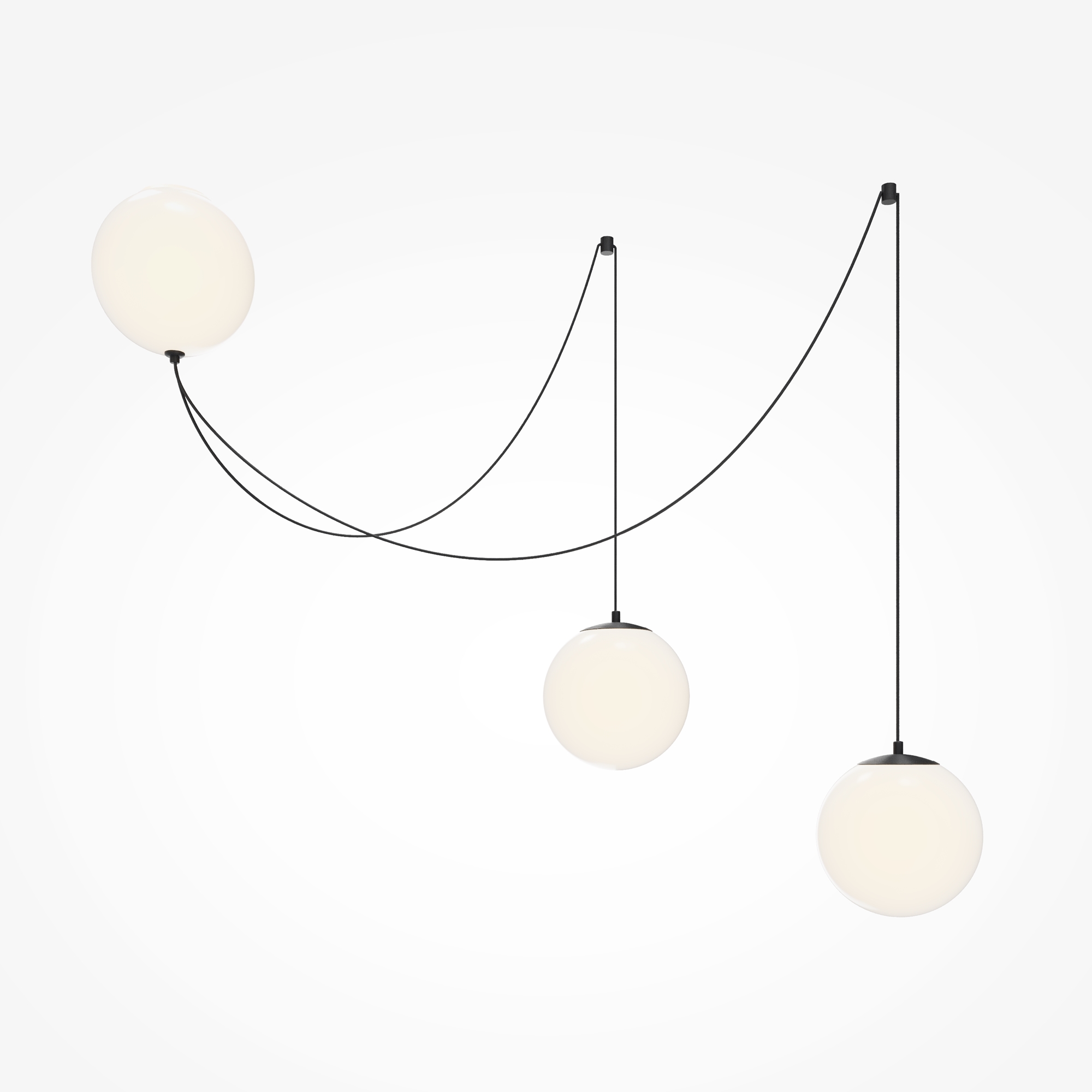 Lampa wisząca nowoczesna TWINS MOD427PL-L30B3K1, czarno-biała, LED 26 W 3000 K – Maytoni