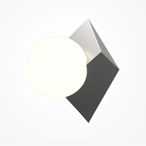 Kinkiet nowoczesny CUBEO MOD445WL-01PT, platynowo-biały, 1×G9 – Maytoni