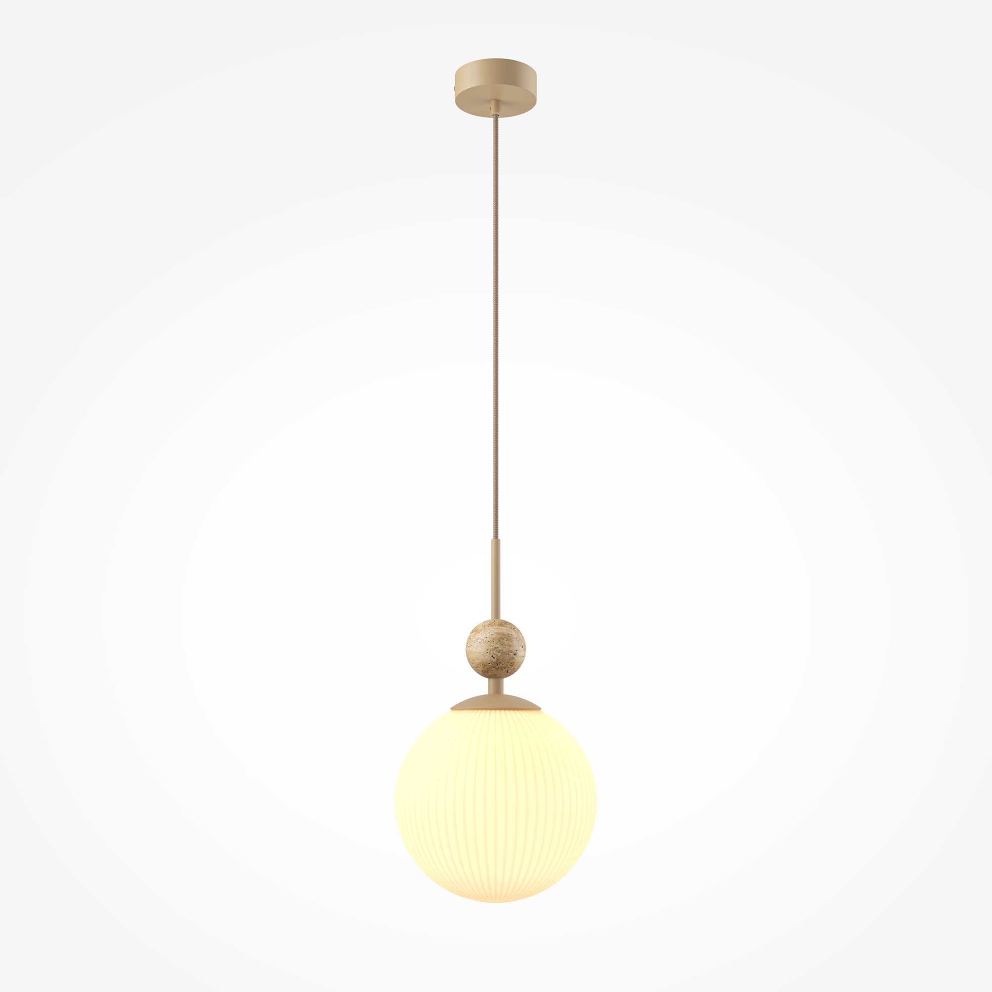 Lampa wisząca nowoczesna TAVO MOD453PL-01BG, beżowa, 1×E27 – Maytoni