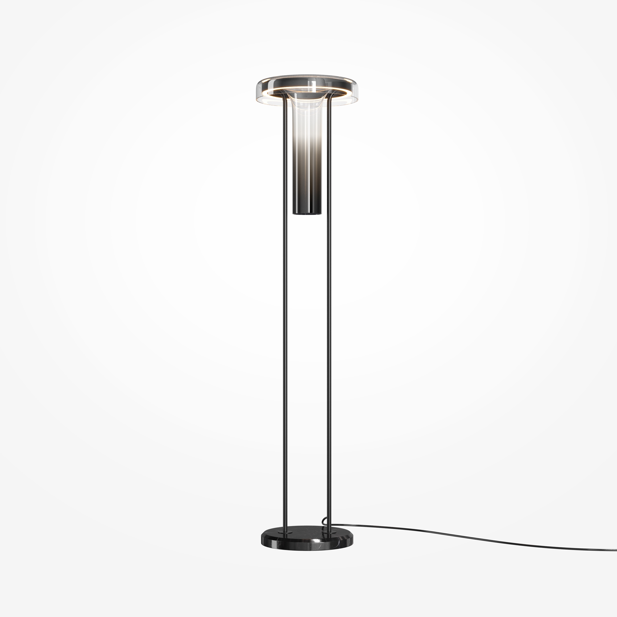 Lampa podłogowa nowoczesna IKEBANA MOD463FL-L24B3K, czarno-dymiona, LED 24 W 3000 K – Maytoni