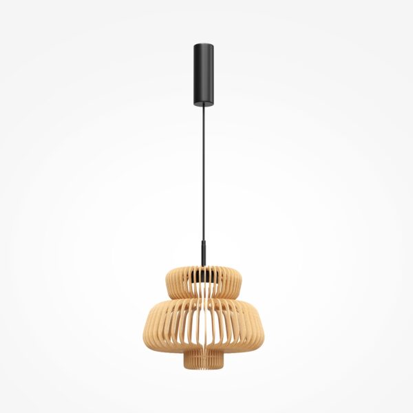 Lampa wisząca nowoczesna NAMIKI MOD465PL-L12BK1, czarno-beżowa, LED 14 W CCT 2700/3000/4000 K – Maytoni