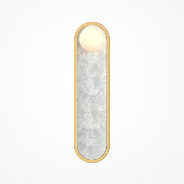 Kinkiet nowoczesny PERLAMOUR MOD473WL-L25BSK, mosiądz / biały, LED 25 W CCT 2700/3000/3500 K – Maytoni