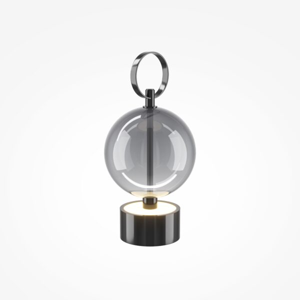 Lampa akumulatorowa nowoczesna DOUBLE MOON MOD478RL-L3B3K, czarno-dymiona, LED 3 W 3000 K – Maytoni
