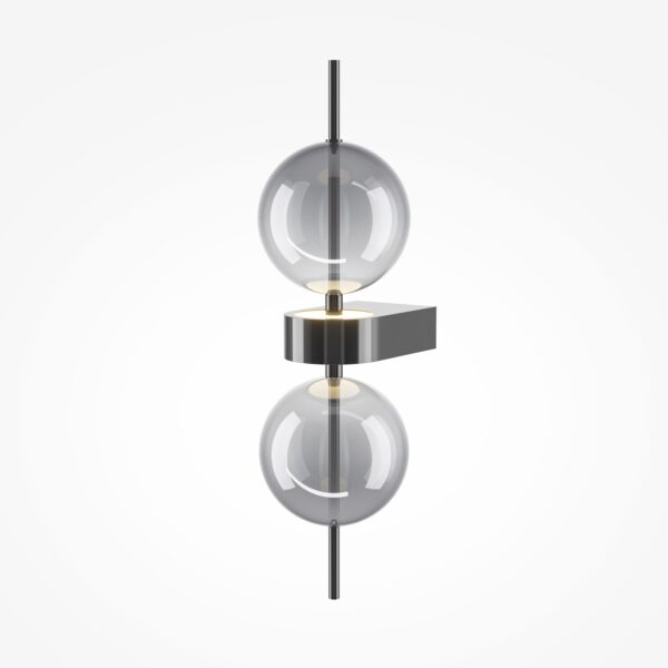 Kinkiet nowoczesny DOUBLE MOON MOD478WL-L8B3K, czarno-dymiony, LED 8 W 3000 K – Maytoni