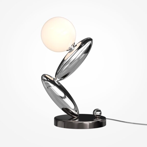 Lampa stołowa nowoczesna RESONANCE MOD482TL-L6PT3K, platynowo-biała, LED 6 W 3000 K – Maytoni