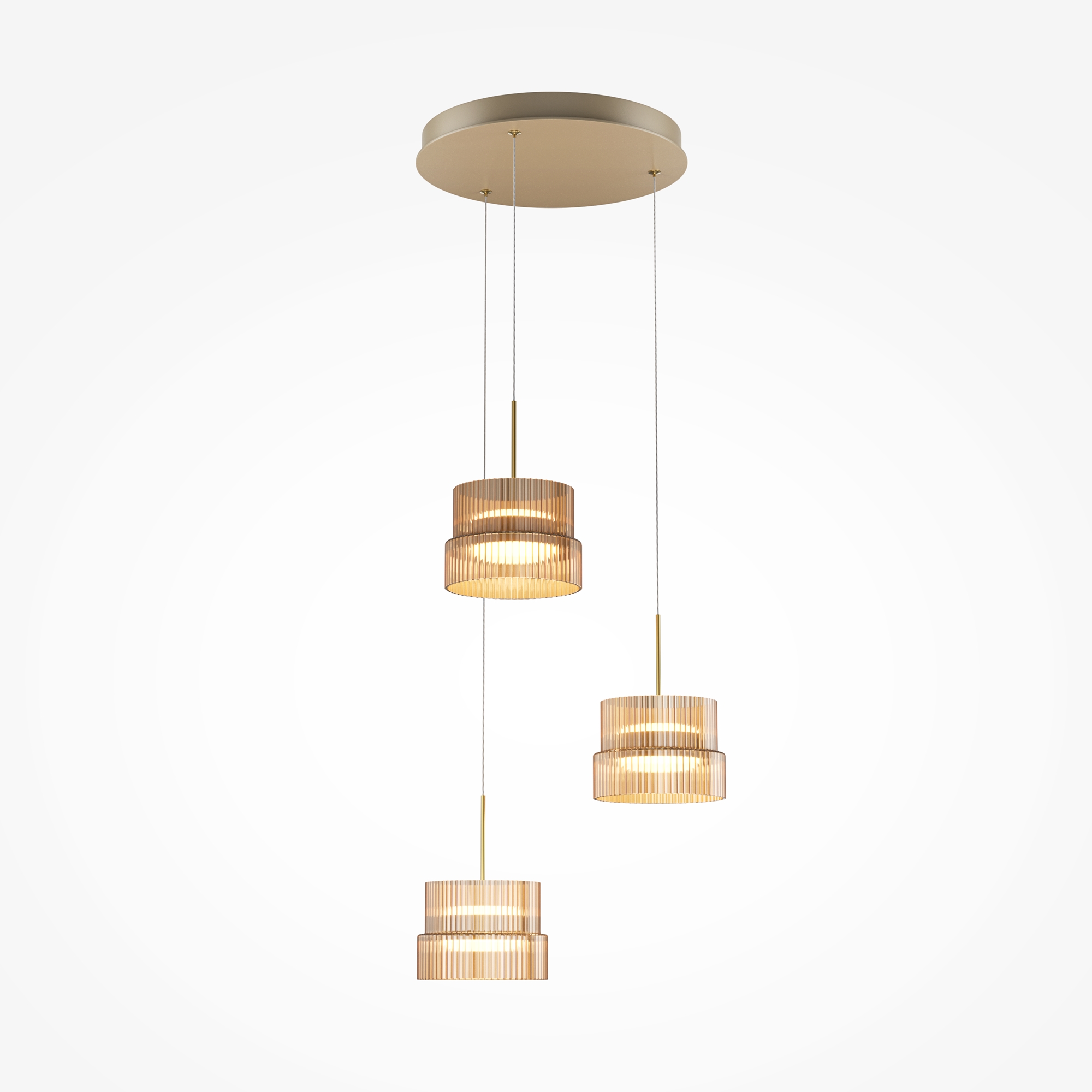 Lampa wisząca nowoczesna SCALA MOD496PL-L33BZK, brązowa / koniakowa, LED 33 W 3000 K – Maytoni