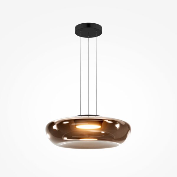 Lampa wisząca nowoczesna BASSA MOD501PL-L20BK1, czarno-brązowa, LED 20 W 3000 K – Maytoni