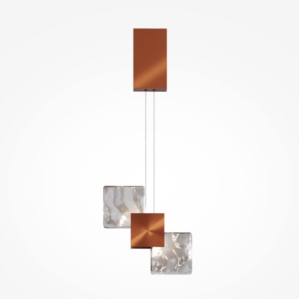 Lampa wisząca nowoczesna QUADRO MOD519PL-L8C3K, miedziana / koniakowa, LED 5 W 3000 K – Maytoni