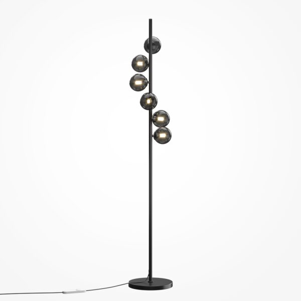 Lampa podłogowa nowoczesna DALLAS MOD545FL-06B, czarna, 6×G9 – Maytoni