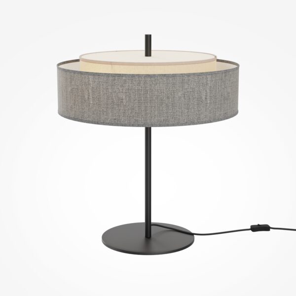 Lampa stołowa nowoczesna BERGAMO MOD613TL-02GR, czarno-szara, 2×E14 – Maytoni