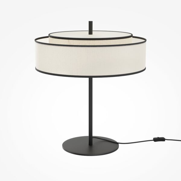 Lampa stołowa nowoczesna BERGAMO MOD613TL-02W, czarno-biała, 2×E14 – Maytoni