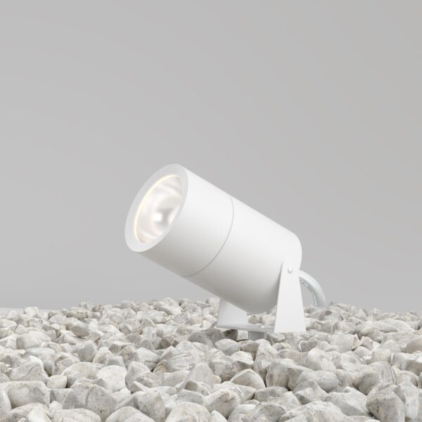 Lampa ogrodowa stojąca BERN O050FL-L15W3K, biała, LED 15 W 3000 K IP65 – Maytoni