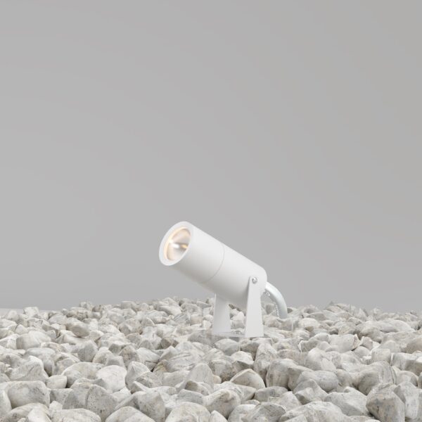 Lampa ogrodowa stojąca BERN O050FL-L5W3K, biała, LED 5 W 3000 K IP65 – Maytoni