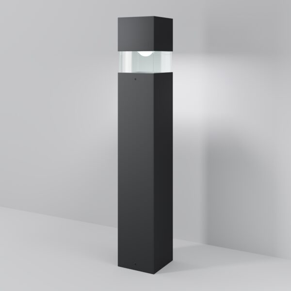 Lampa ogrodowa stojąca QUADRA O143FL-L15BK, czarna, LED 15 W 3000 K IP65 – Maytoni