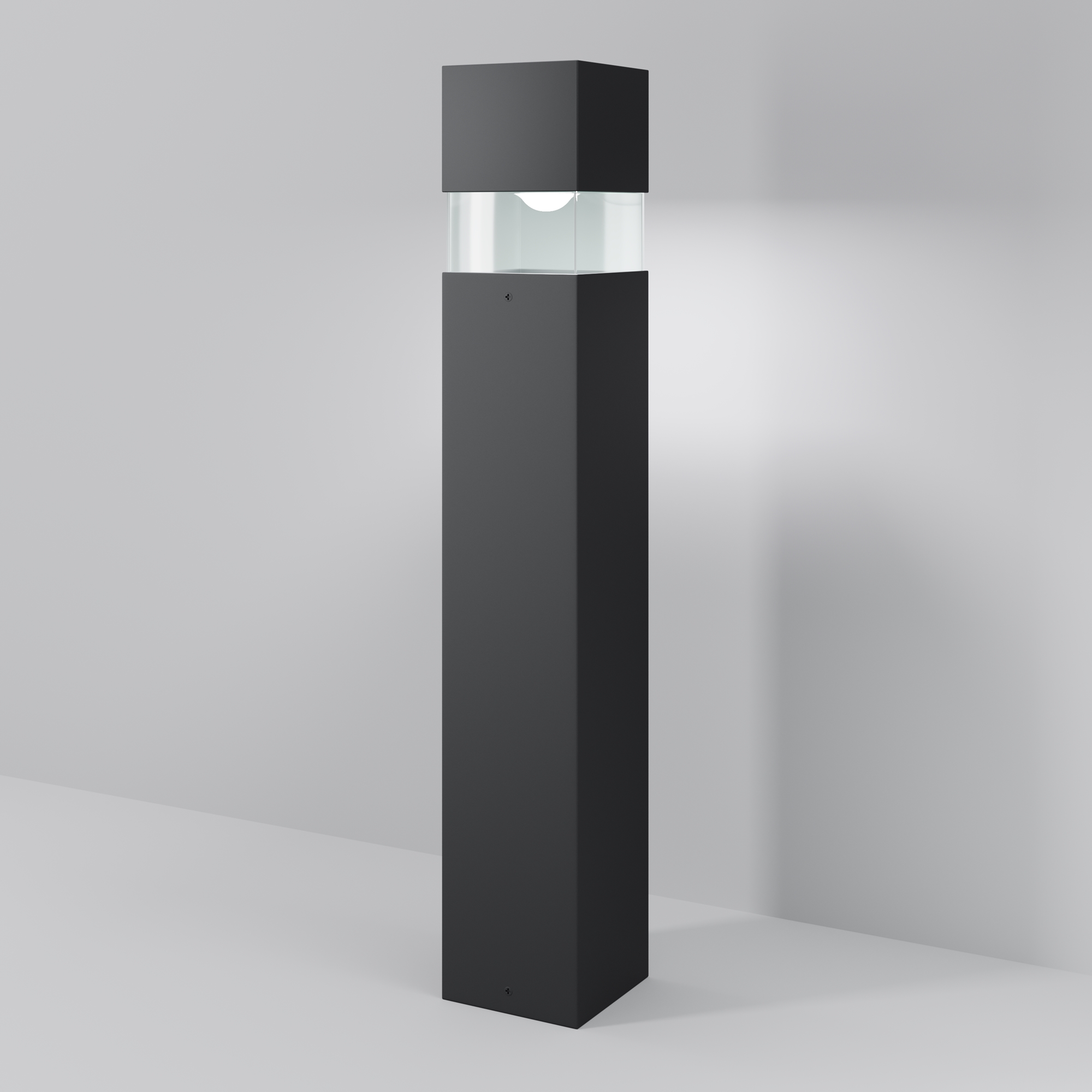 Lampa ogrodowa stojąca QUADRA O143FL-L15BK, czarna, LED 15 W 3000 K IP65 – Maytoni