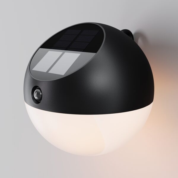 Lampa wisząca solarna LACTEA O147PL-L2BK, czarna, LED 1 W 3000 K IP54 – Maytoni