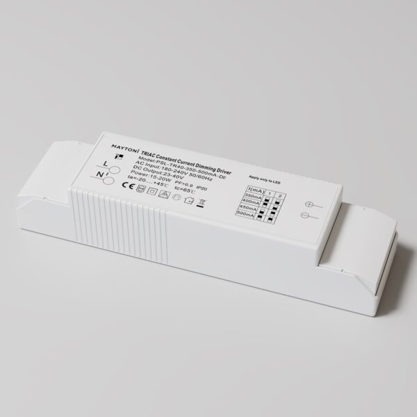 Zasilacz LED stałoprądowy TRIAC PSL-TR40-350-500mA-DE, biały, 20 W – Maytoni