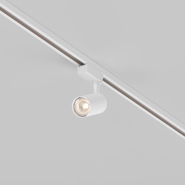 Reflektor do szyn 1-fazowych UNITY VUORO TR003-1-6W3K-S-W, biały, LED 6 W 3000 K – Maytoni