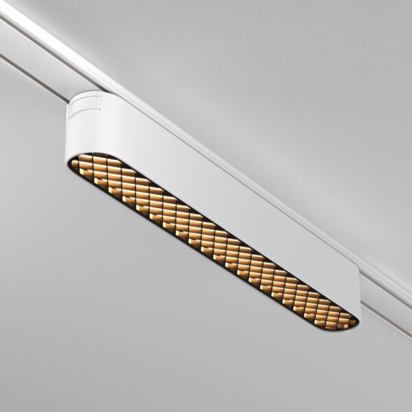 Oprawa liniowa do szyn magnetycznych RADITY BASIS GRID TR084-1-12W3K-W, biała, LED 12 W 3000 K – Maytoni