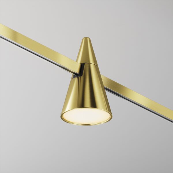 Oprawa do szyn magnetycznych FLARITY KEILA TR146-1-5W2.7K-BS-DE, mosiądz, LED 5 W 2700 K – Maytoni