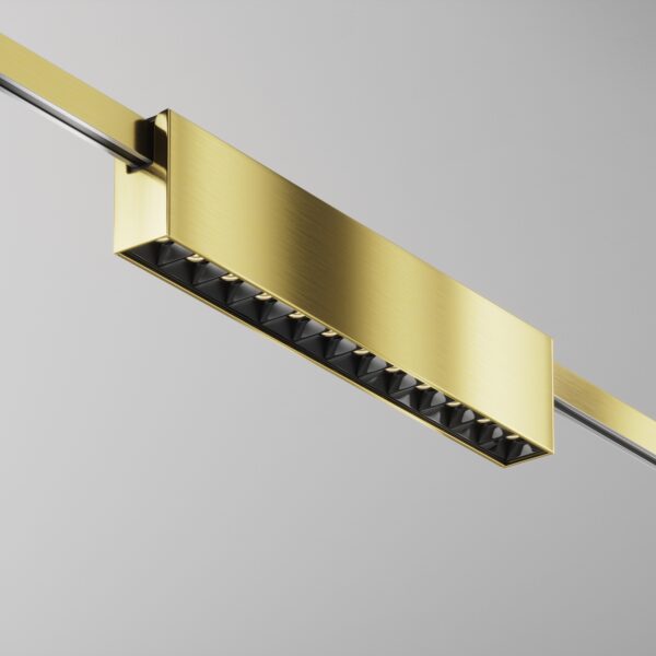 Oprawa liniowa do szyn magnetycznych FLARITY POINTS TR150-1-12W2.7K-M-BS-DE, mosiądz, LED 12 W 2700 K – Maytoni