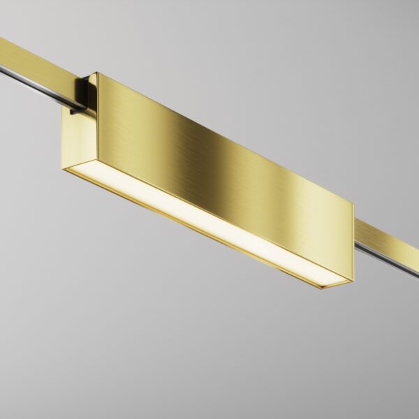 Oprawa liniowa do szyn magnetycznych FLARITY BASIS TR151-1-12W2.7K-BS-DE, mosiądz, LED 12 W 2700 K – Maytoni
