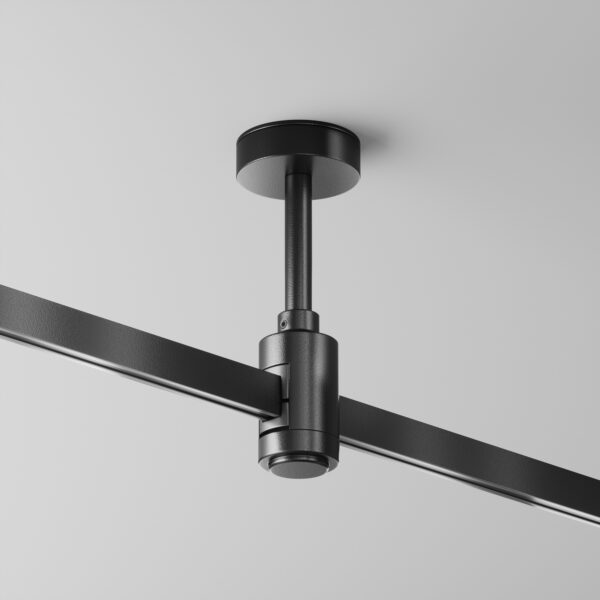 Uchwyt sufitowy z wejściem zasilania FLARITY TRA156C-B1-B, czarny, wymiar montażowy 78 mm – Maytoni