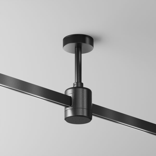 Uchwyt sufitowy z prostym łącznikiem zasilającym FLARITY TRA156C-IPC1-B, czarny, wymiar montażowy 78 mm – Maytoni
