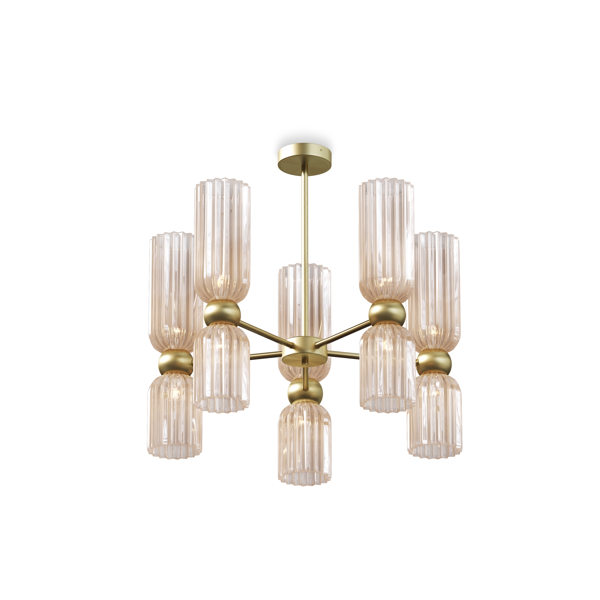 Lampa wisząca nowoczesna ANTIC MOD302PL-10CG, złota / koniakowa, 10×E14 – Maytoni - obrazek 4