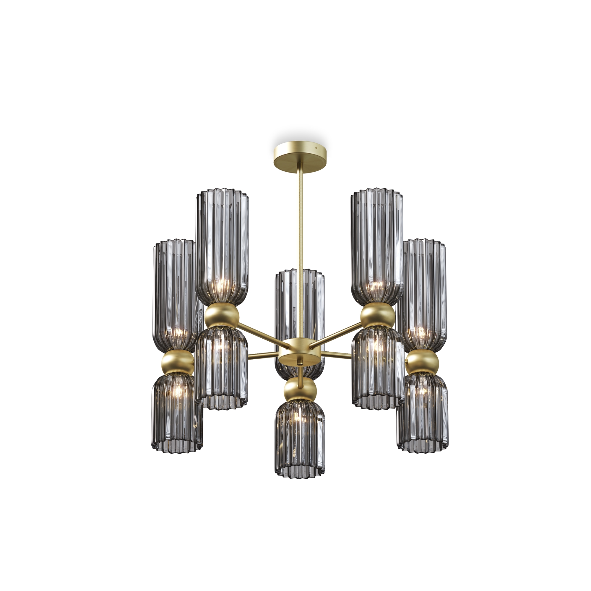 Lampa wisząca nowoczesna ANTIC MOD302PL-10GR, złoto-szara, 10×E14 – Maytoni - obrazek 4