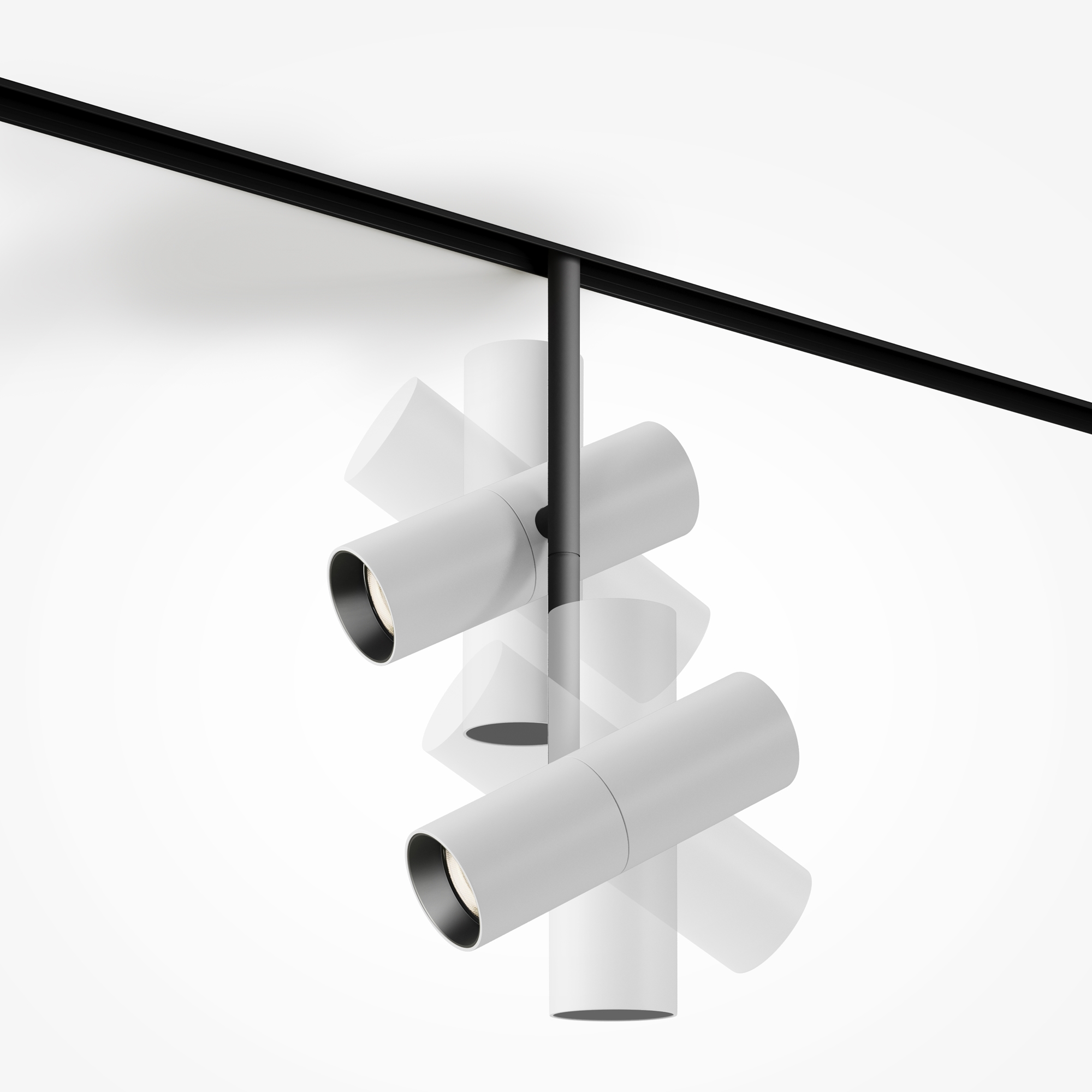 Reflektor do szyn magnetycznych EXILITY ELTI DUO TR005-4-2X12W-DS-BW, czarny, LED 24 W – Maytoni - obrazek 4