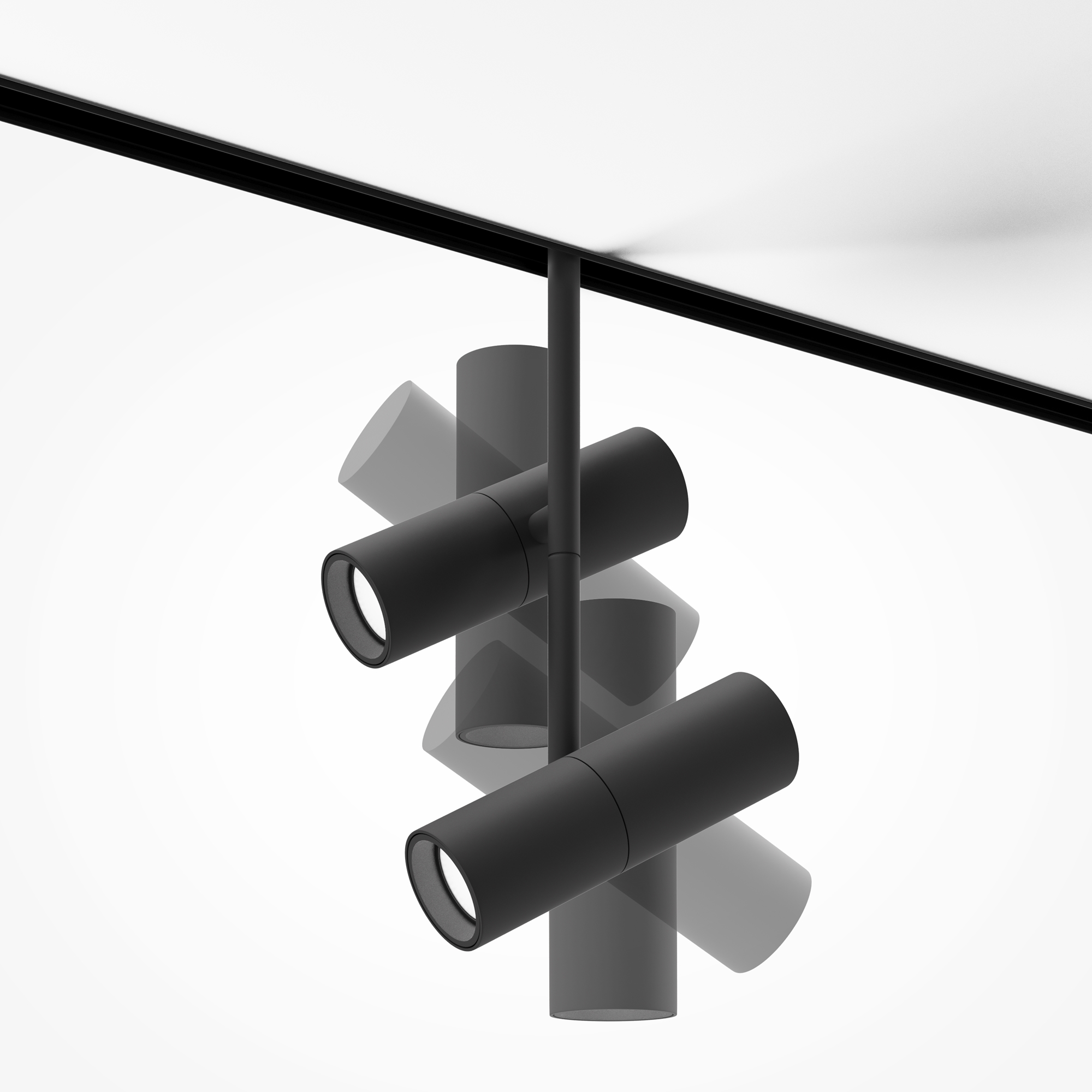 Reflektor do szyn magnetycznych EXILITY ELTI DUO TR005-4-2X12W-DS-B, czarny, LED 24 W – Maytoni - obrazek 4