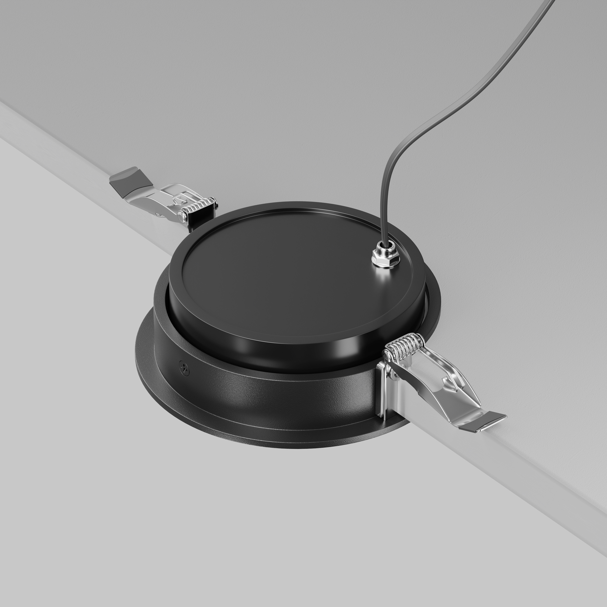 Oprawa sufitowa wpuszczana LENS DL105-12W3K-B, czarna, LED 12 W 3000 K IP44 – Maytoni - obrazek 4
