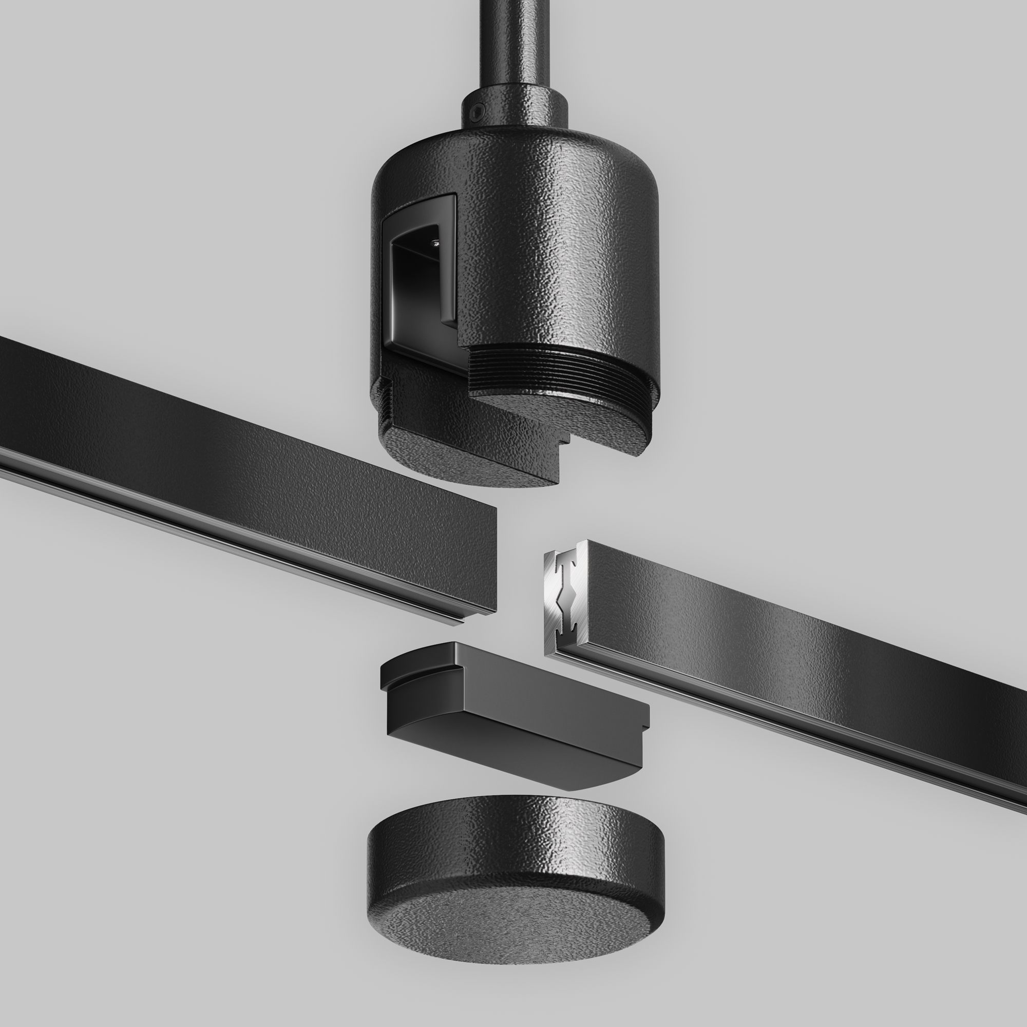 Uchwyt sufitowy z prostym łącznikiem zasilającym FLARITY TRA159C-IPCL1-B, czarny, wymiar montażowy 760 mm – Maytoni - obrazek 3