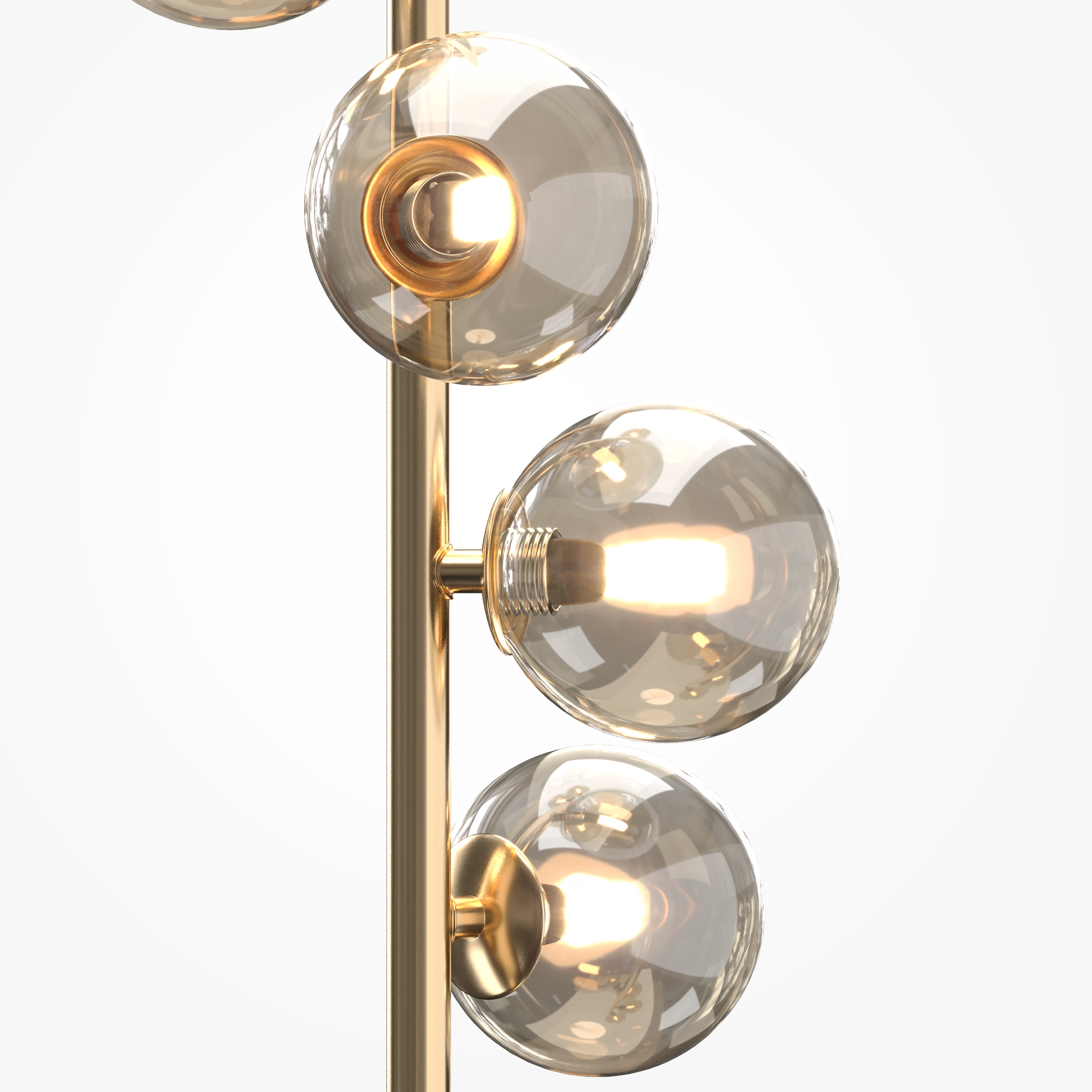 Lampa podłogowa nowoczesna DALLAS MOD545FL-06G1, złota / koniakowa, 6×G9 – Maytoni - obrazek 2