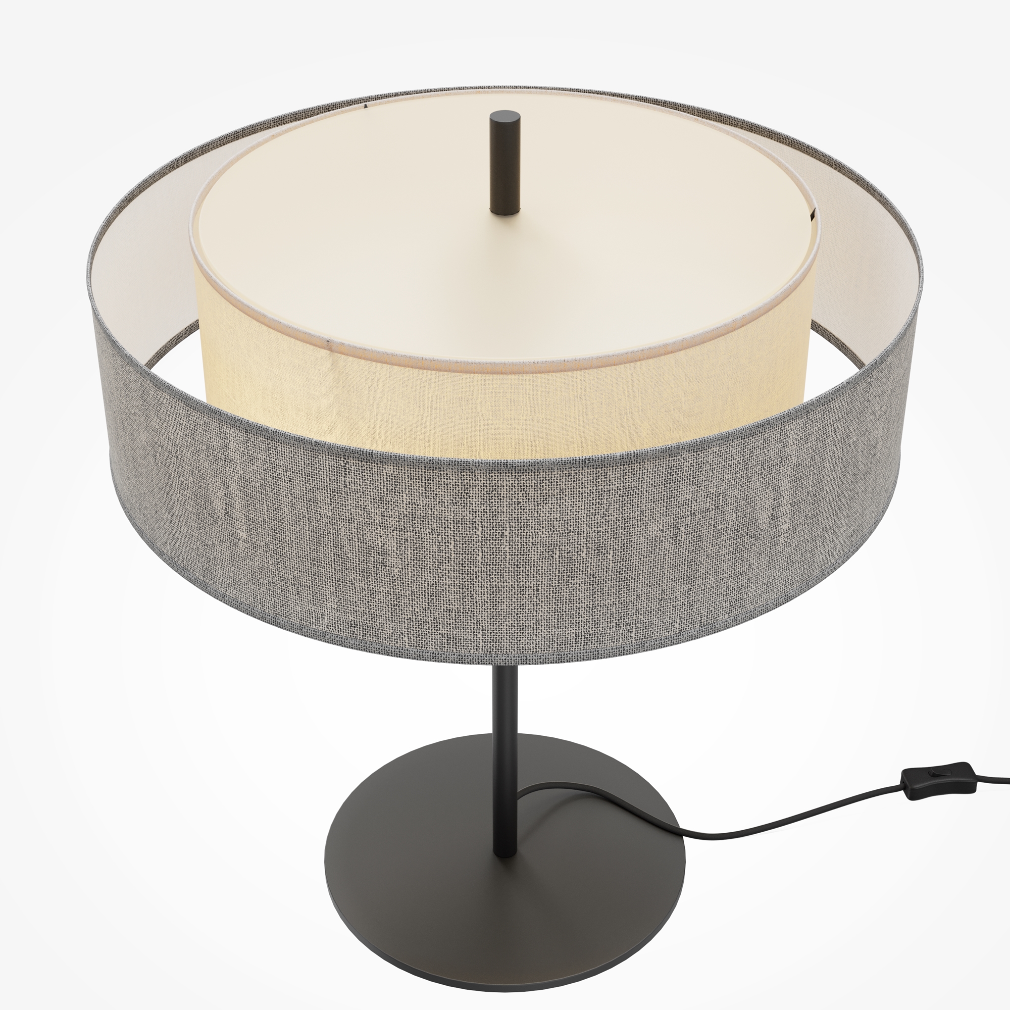 Lampa stołowa nowoczesna BERGAMO MOD613TL-02GR, czarno-szara, 2×E14 – Maytoni - obrazek 3