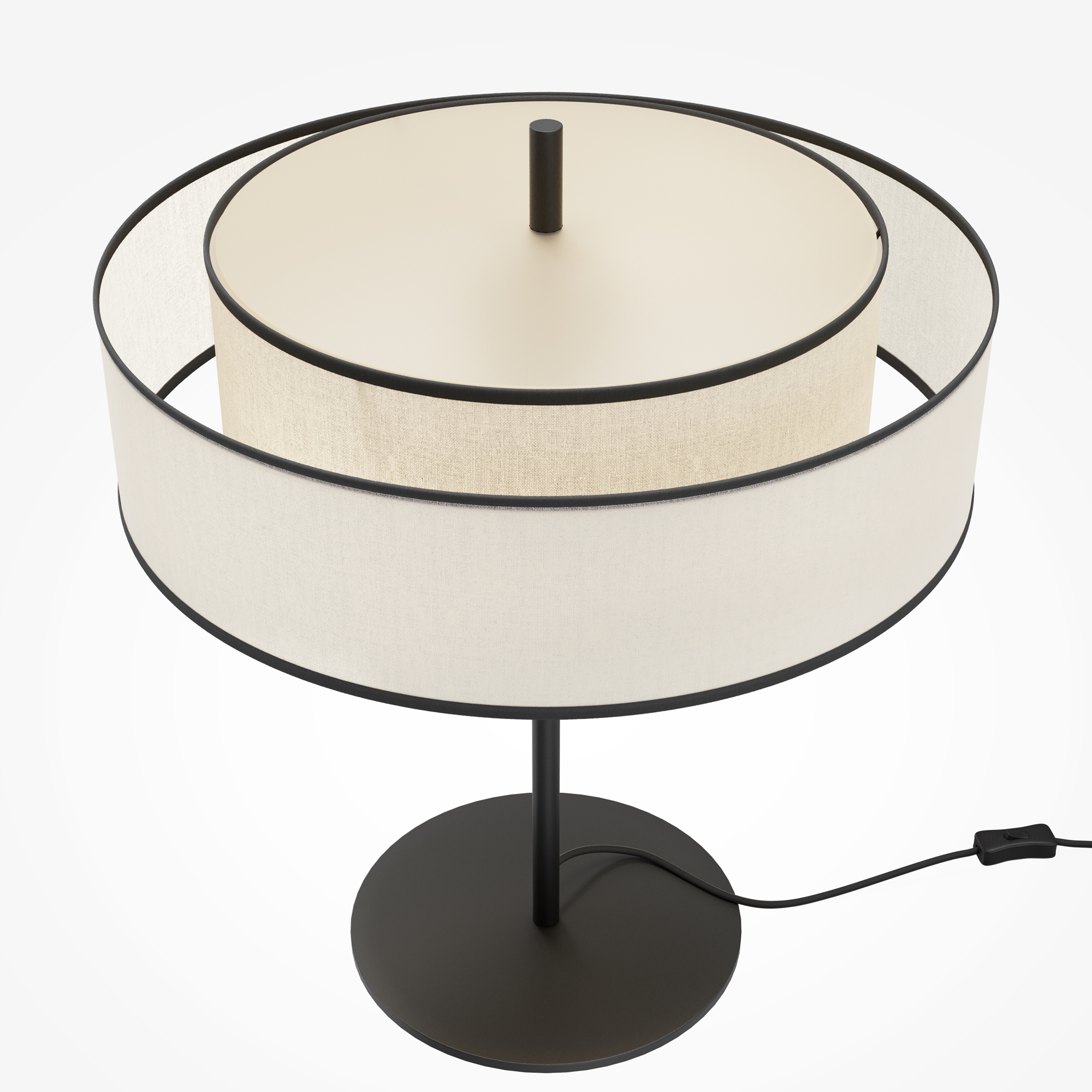 Lampa stołowa nowoczesna BERGAMO MOD613TL-02W, czarno-biała, 2×E14 – Maytoni - obrazek 3
