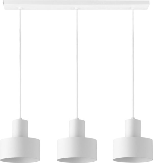 Lampa wisząca minimalistyczna RIF 3 prosty biały, 3 × E27 – Sigma Lighting 30905