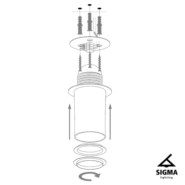 Plafon nowoczesny SOLARIS L srebrny/czarny, 1 × E27 – Sigma Lighting 40627