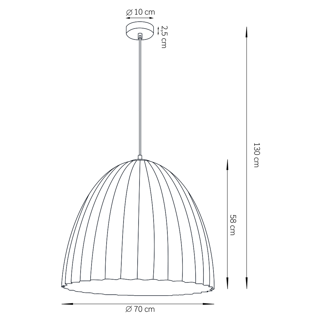 Lampa wisząca minimalistyczna TELMA 70 L biały_miedziany, 1 × E27 – Sigma Lighting 32030 - obrazek 3