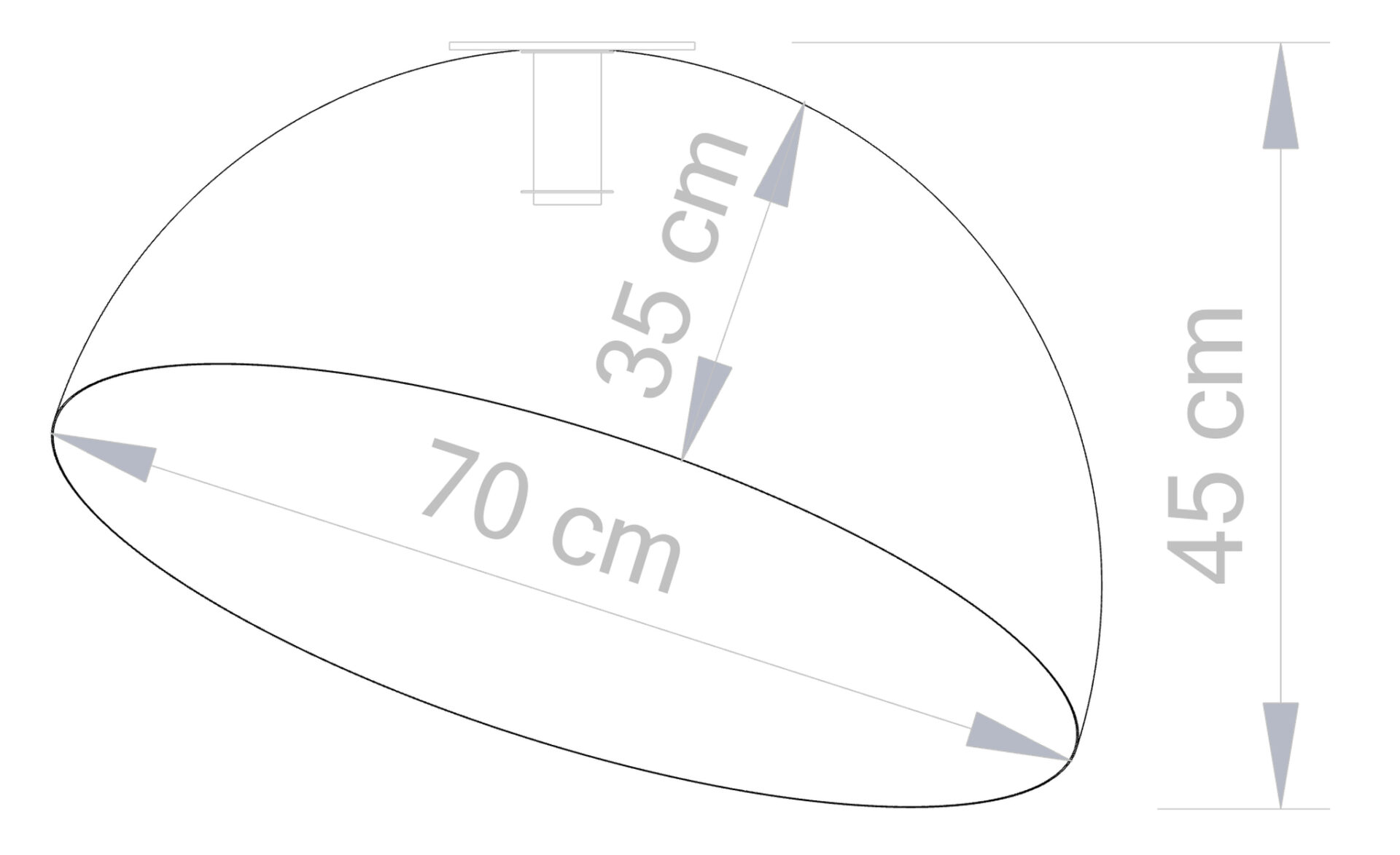 Plafon nowoczesny SFERA 70 czarny/miedziany, 1 × E27 – Sigma Lighting 32468 - obrazek 2